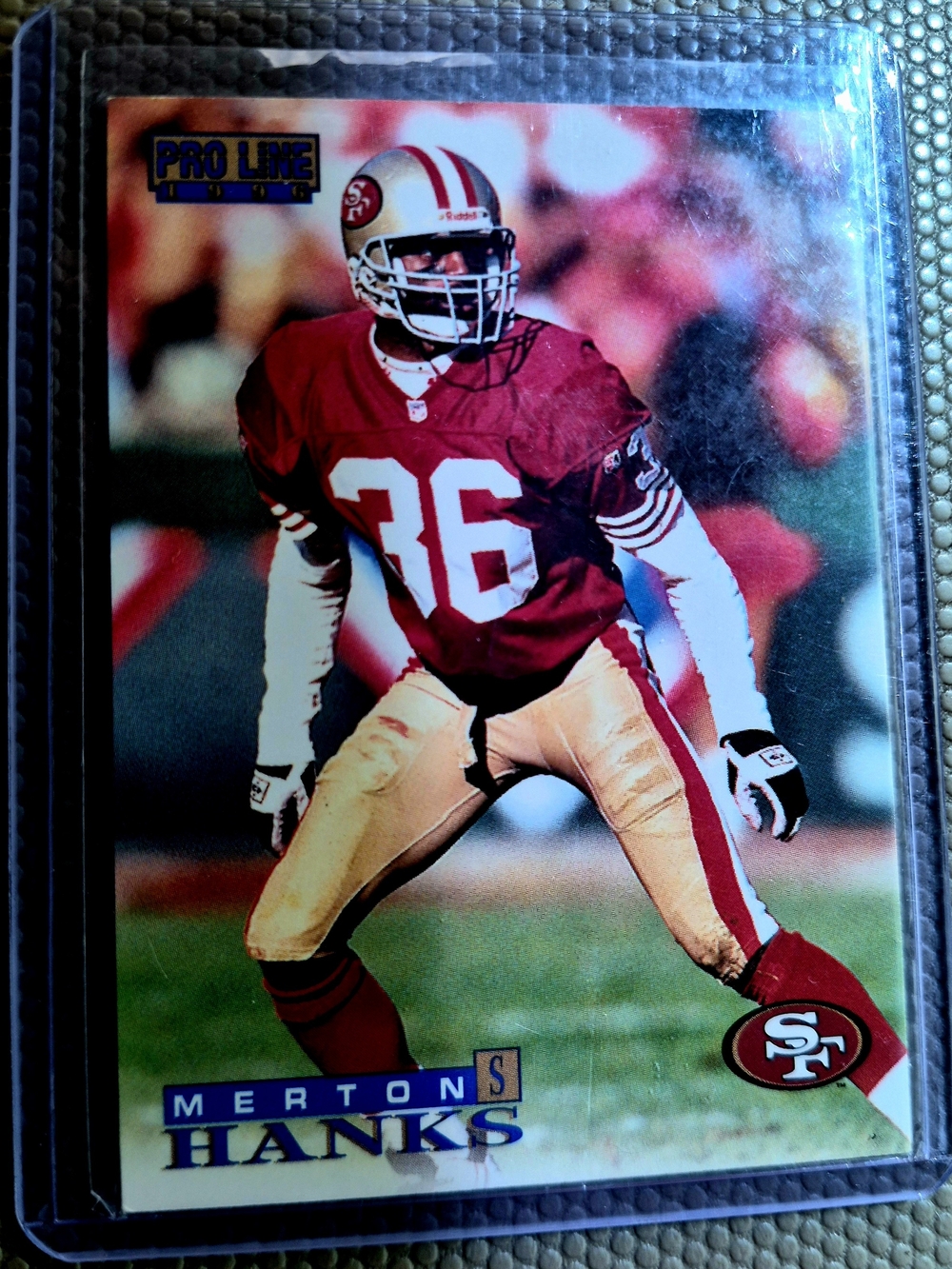 1996 Pro Line Football Card #307 Merton Hanks SF 49ers Raw Ungraded